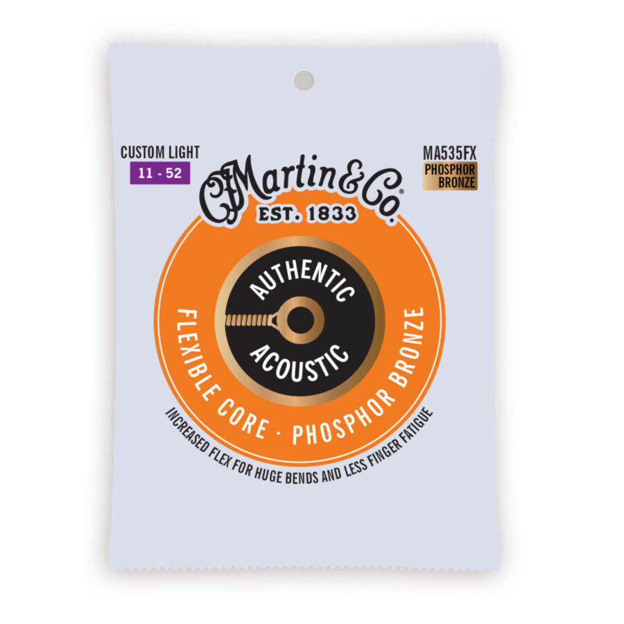 Cuerdas Martin Authentic Acoustic Flexible Core 92/8 Bronce Fósforo 41Y18MA535FX para guitarra acústica