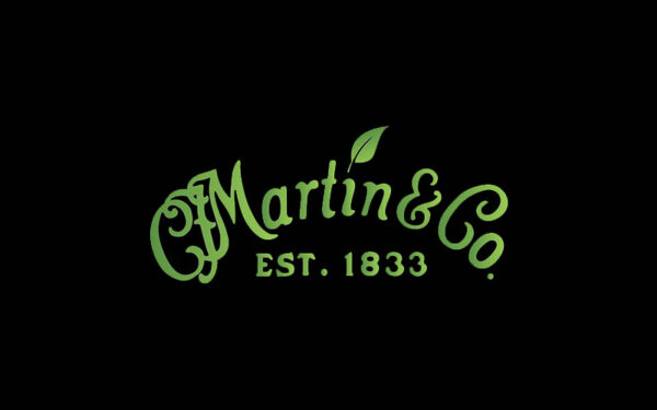 El logo verde de Martin Guitar.