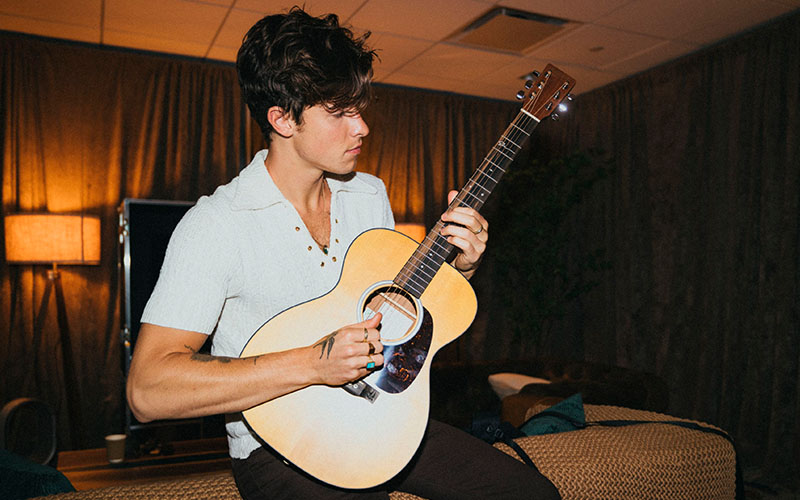 Shawn Mendes y su guitarra Martin Signature