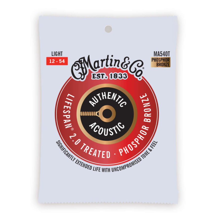 Cuerdas Martin Authentic Acoustic Lifespan 2.0 92/8 Bronce Fósforo 41Y18MA540T para guitarra acústica