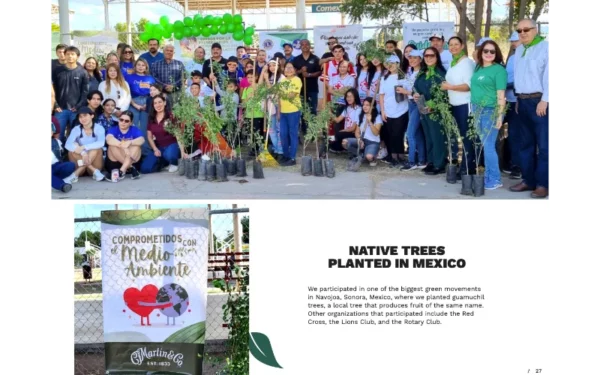 Martin Guitar plantó árboles en Navojoa.