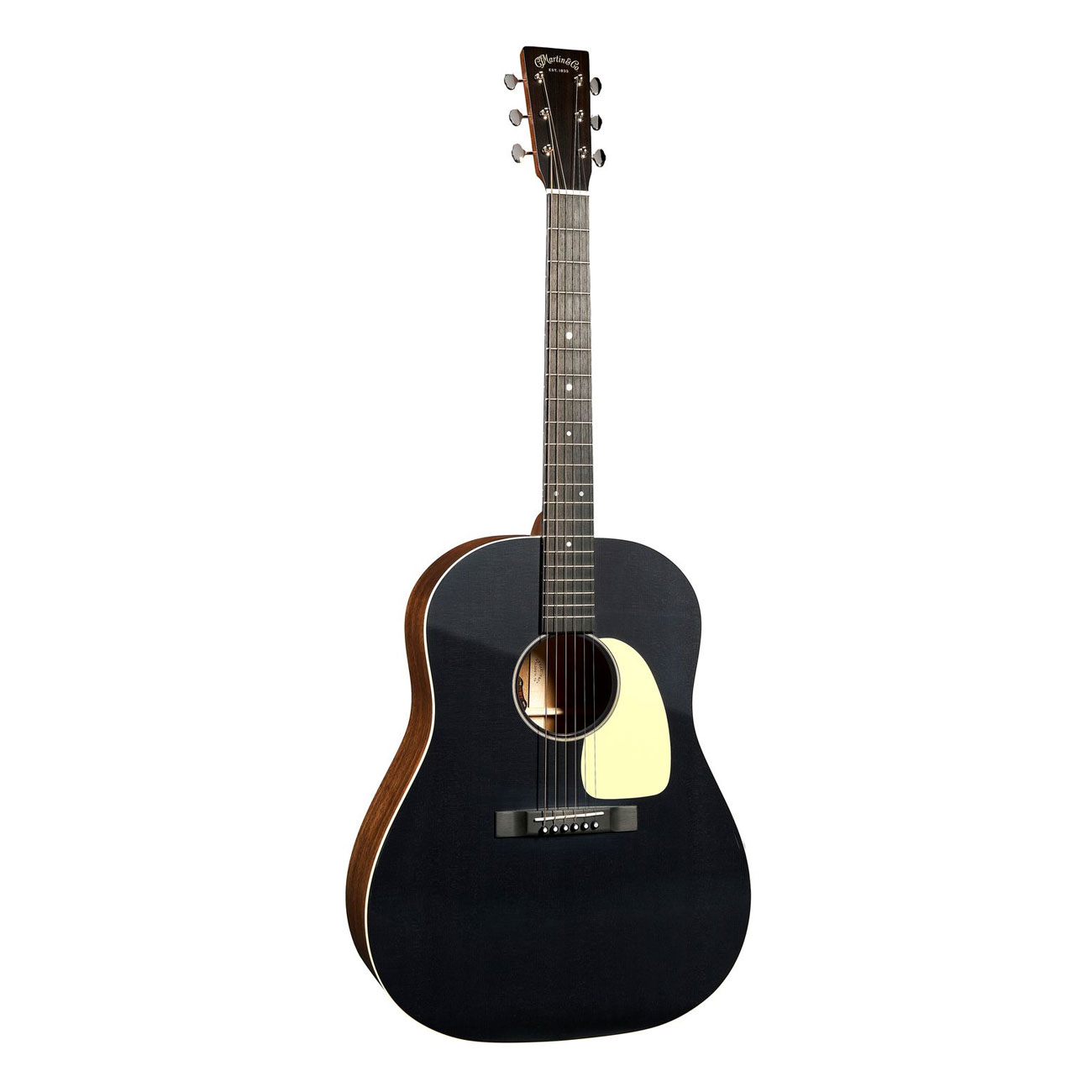 Martin J-16E Black Smoke guitarra acústica vista en perspectiva